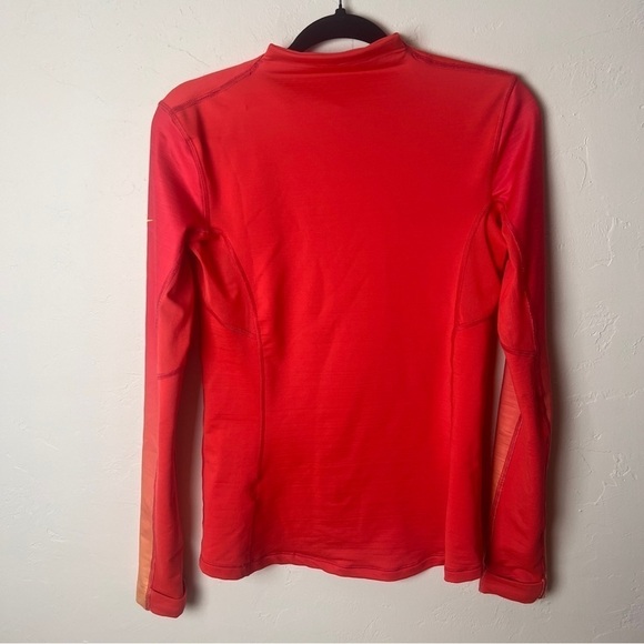 Nike Pro hyperwarm long sleeve training top running shirt orange medium - Picture 7 of 11